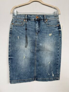 Blank NYC FiFi Distressed Denim Skirt, NWT, Size 27